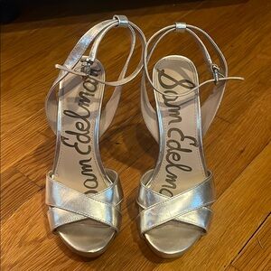 Sam Edelman Metallic Silver Heels